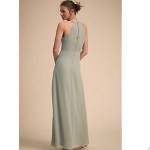 BHLDN Marco High Neck Keyhole Slit Gown